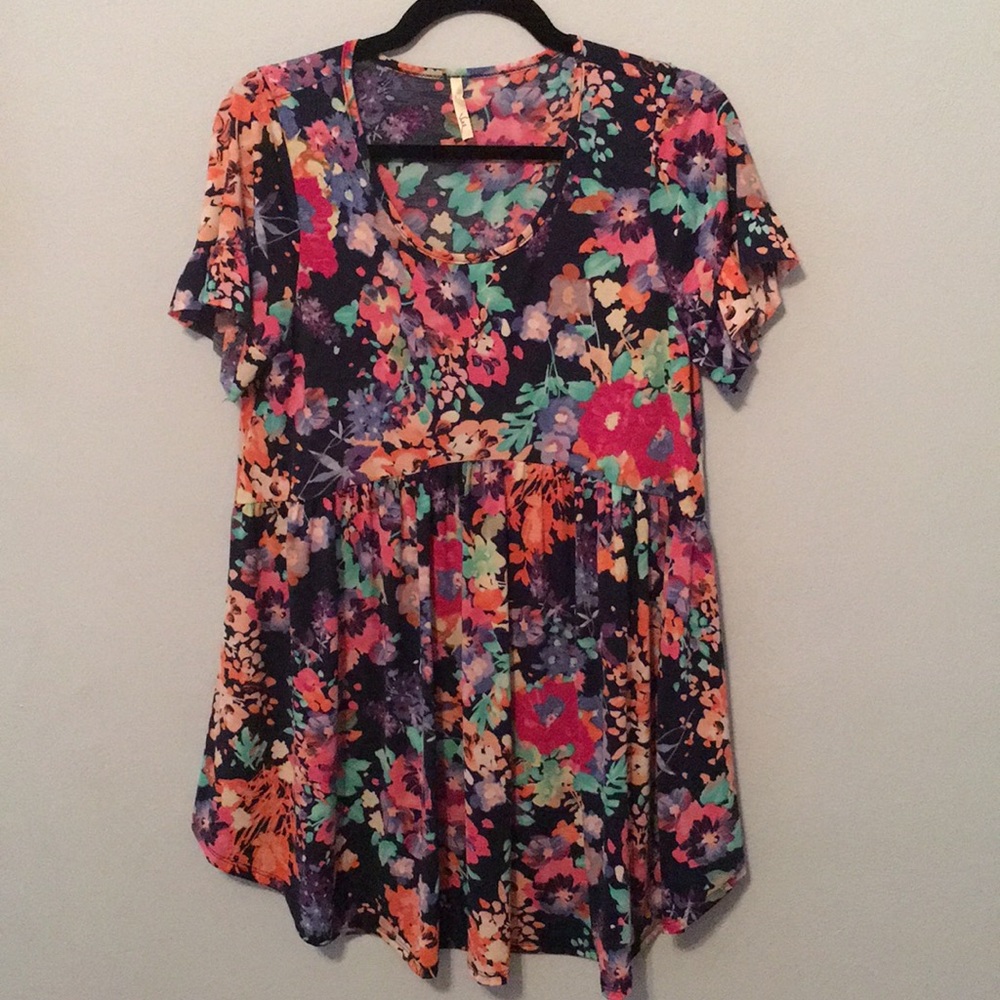 Floral baby doll tunic